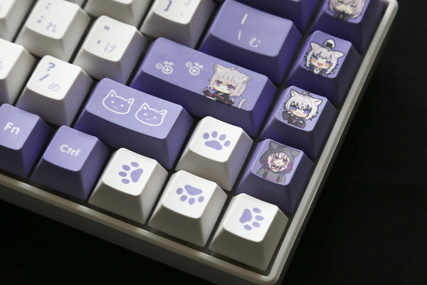 Vtuber Hololive JP Nekomata Okayu PBT Keycaps