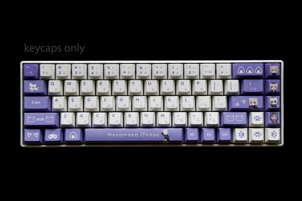 Vtuber Hololive JP Nekomata Okayu PBT Keycaps
