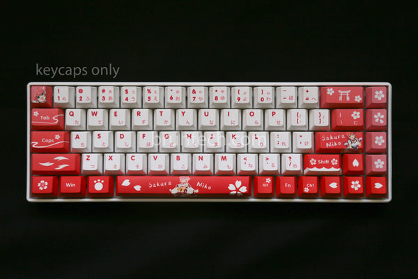 Vtuber Hololive JP Sakura Miko Theme PBT Keycaps
