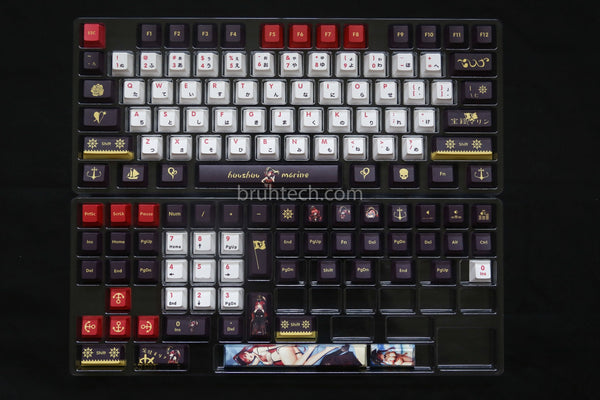 Vtuber Hololive JP Houshou Marine Theme PBT Keycaps
