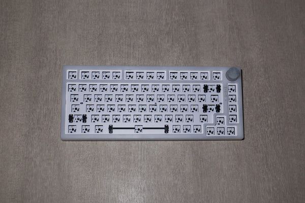 Premium 75% wireless RGB Transparent Custom Mechanical Keyboard Kit with Knob