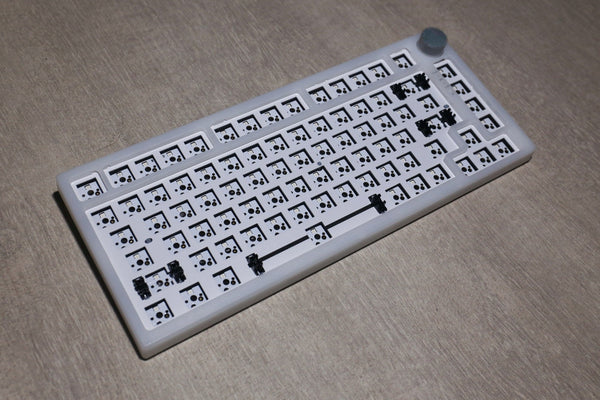 Premium 75% wireless RGB Transparent Custom Mechanical Keyboard Kit with Knob