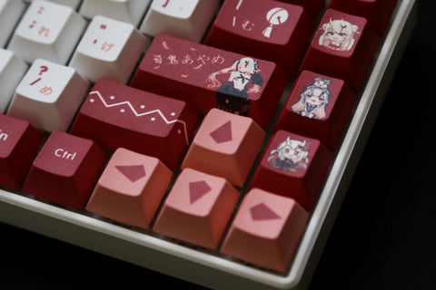 Vtuber Hololive JP Nakiri Ayame Theme PBT Keycaps