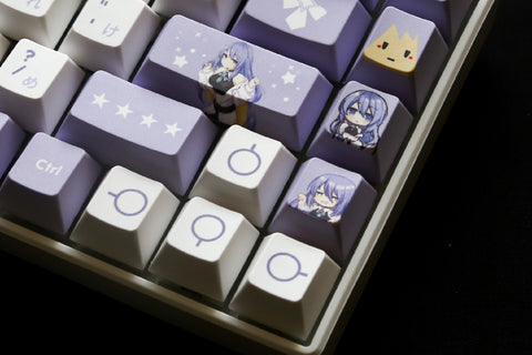 Vtuber Hololive ID Moona Hoshinova PBT Keycaps