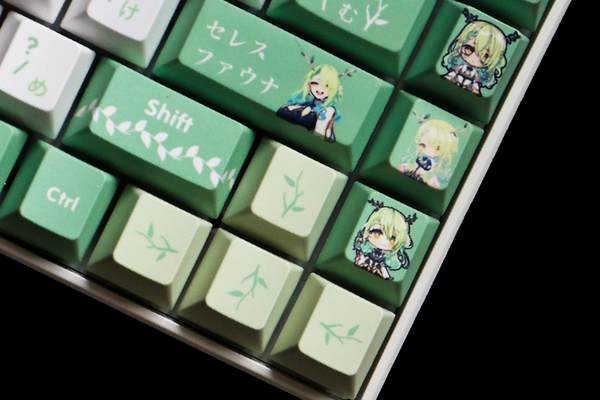 Vtuber Hololive EN Ceres Fauna Theme PBT Keycaps