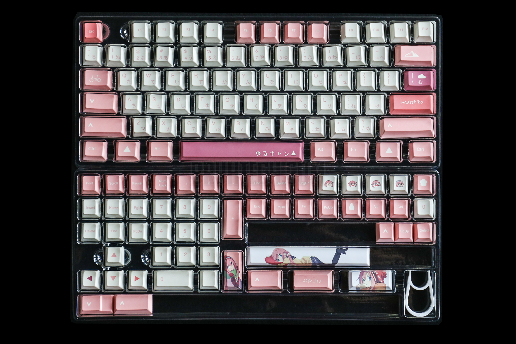 Laid Back Camp Nadeshiko Kagamihara Theme PBT Keycaps