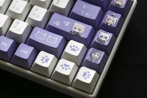 Vtuber Hololive JP Nekomata Okayu PBT Keycaps