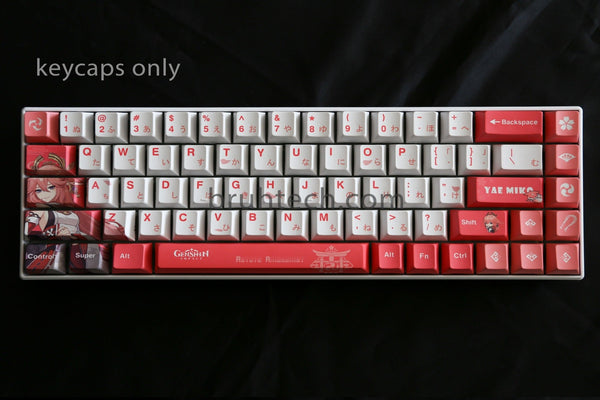 Genshin Impact Yae Miko Theme PBT Keycaps